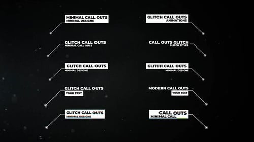 Download Glitch Call Outs | Final Cut Pro Apple Motion Template