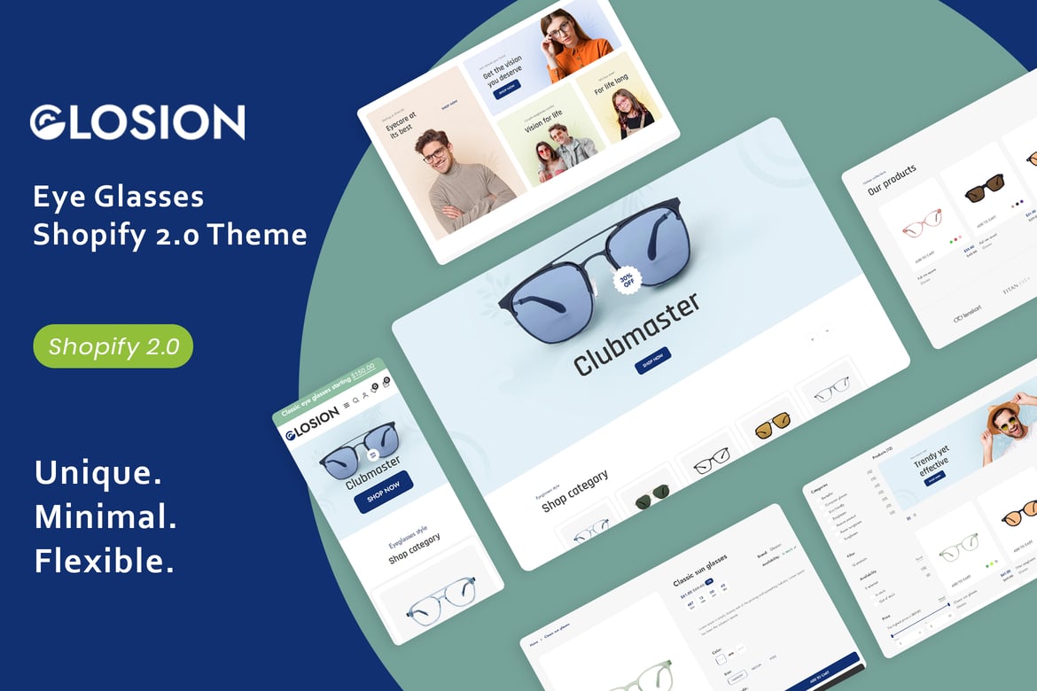 Download Glosion - The Eye Glasses Shopify 2.0 Theme Shopify Theme