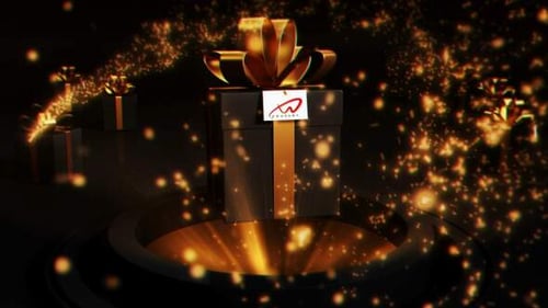 Download Golden Gift Unveil After Effect Template