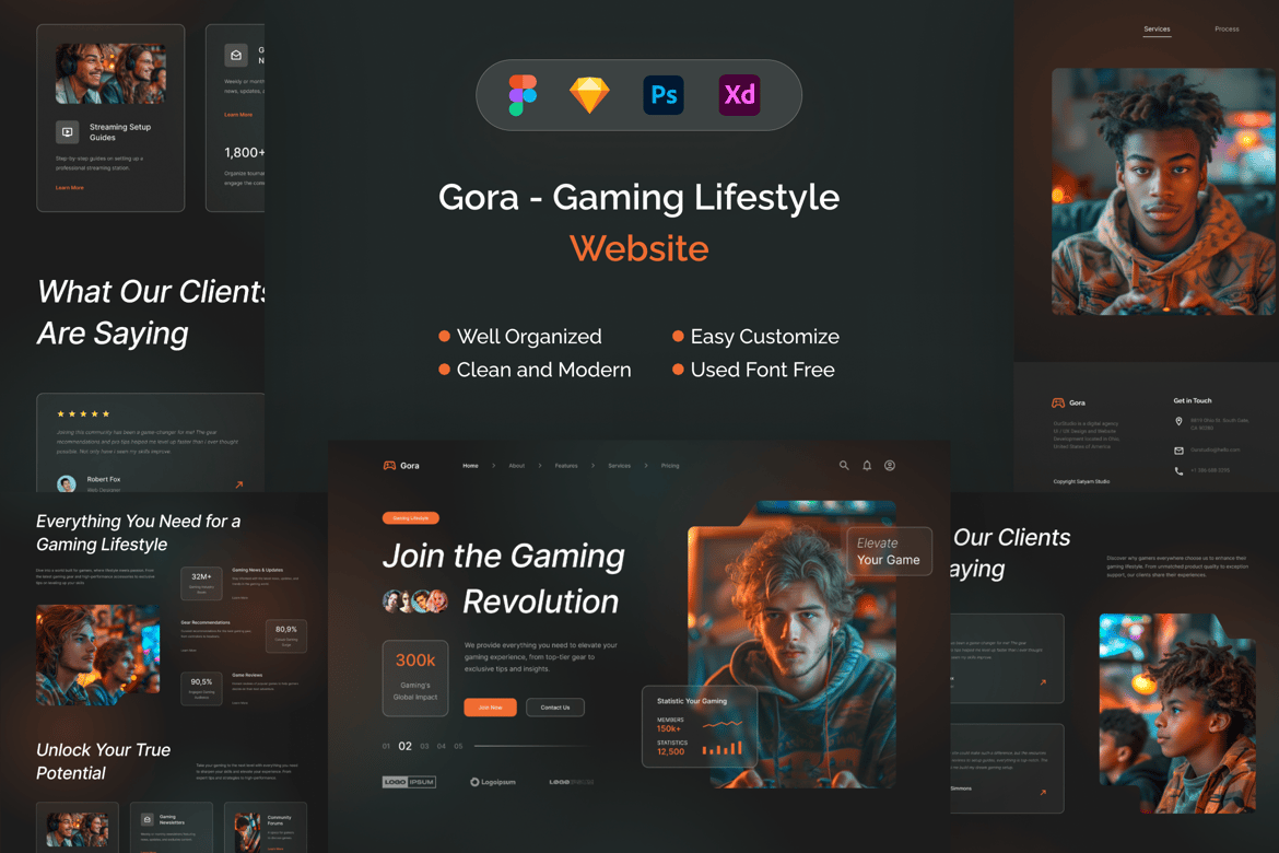 Download Gora - Gaming Lifestyle Website Figma Design