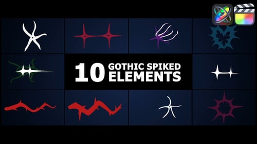 Download Gothic Spiked Elements | FCPX Apple Motion Template