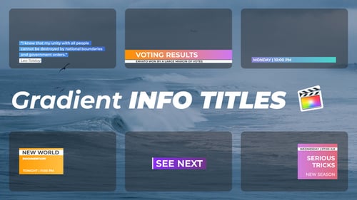 Download Gradient Info Titles for FCPX Apple Motion Template