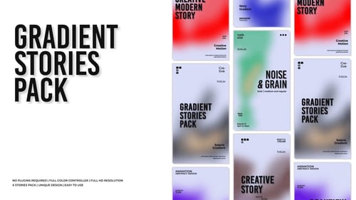 Download Gradient Stories Apple Motion Template