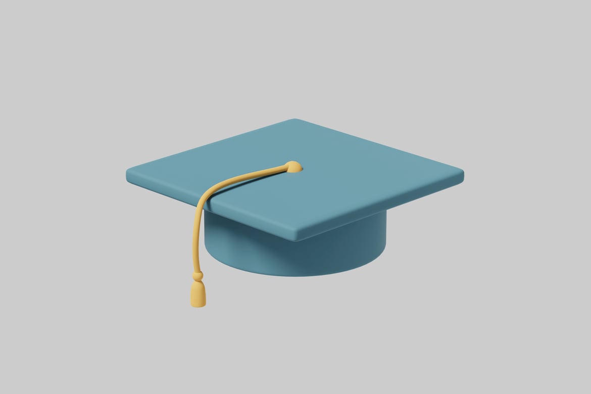 Download Graduate cap and tassel 3D Model