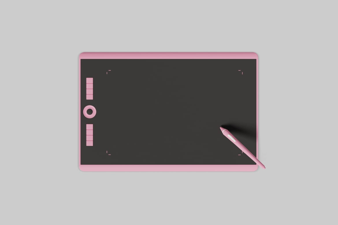 Download Graphic tablet with stylus 3D Model