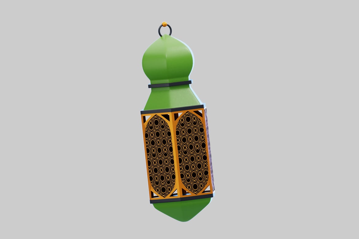 Download Green and yellow lantern 3D Model