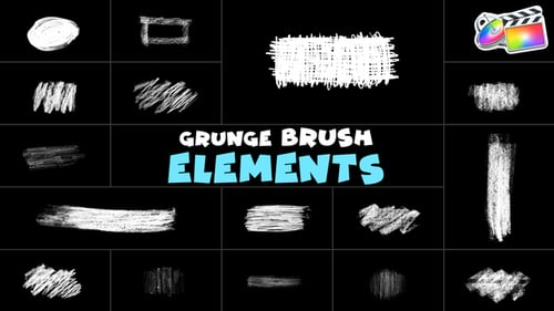 Download Grunge Brush Elements | FCPX Apple Motion Template