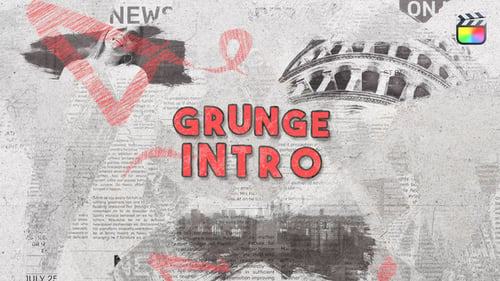 Download Grunge Brush Logo Intro - FCPX Apple Motion Template