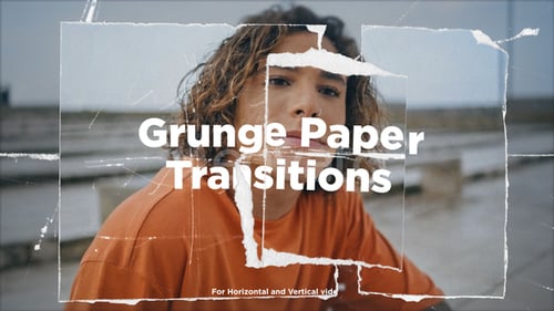 Download Grunge Paper Transitions - MOGRT Premiere Pro Template