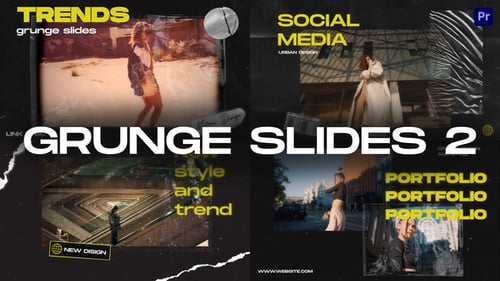 Download Grunge Slides 2 Mogrt Premiere Pro Template