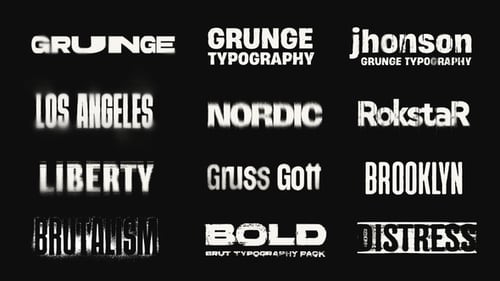 Download Grunge Text Presets Premiere Pro Template