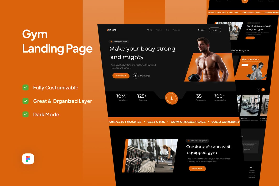 Download Gym Landing Page - Gymers