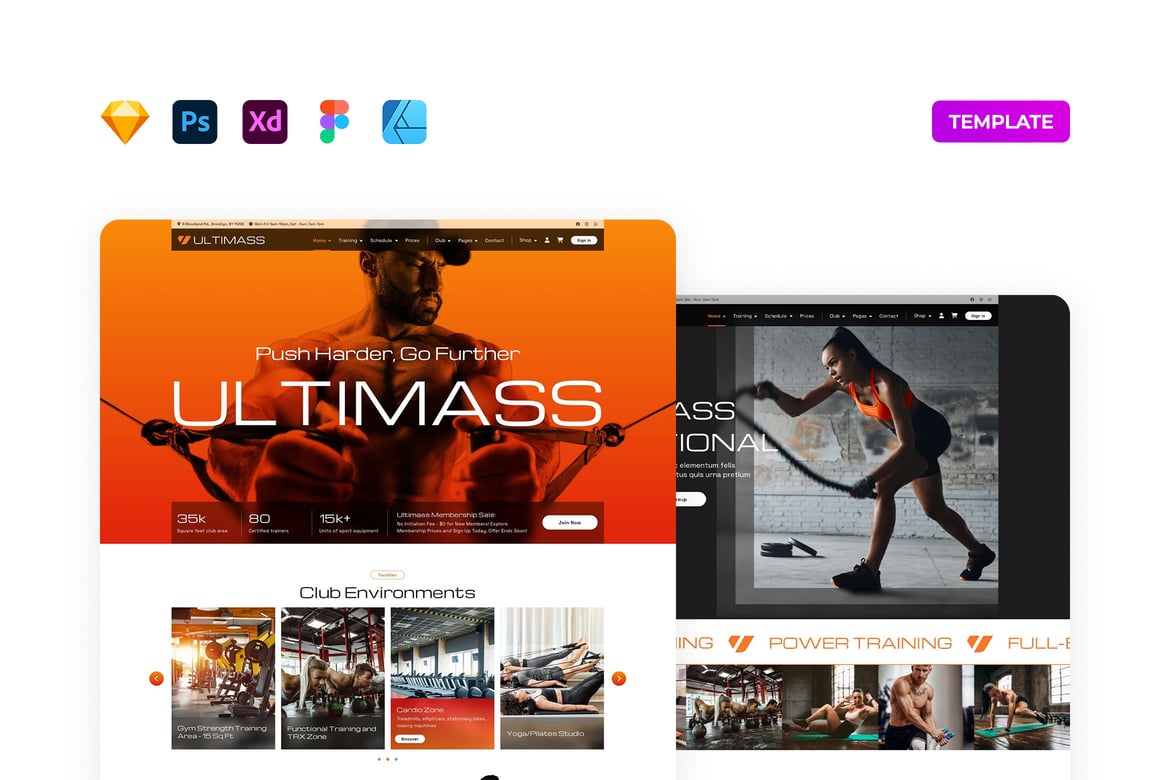 Download Gym Website Template Figma Design