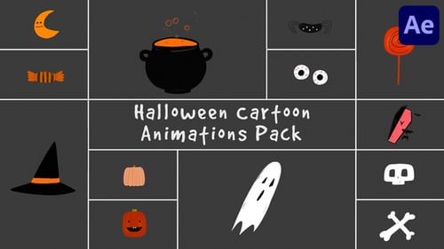 Download Halloween Cartoon Animations for After Effects After Effect Template