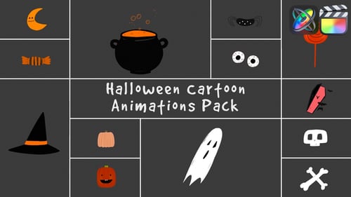 Download Halloween Cartoon Animations for FCPX Apple Motion Template