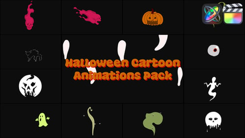 Download Halloween Cartoon Animations Pack for FCPX Apple Motion Template