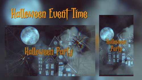 Download Halloween event time / instagram Premiere Pro Template