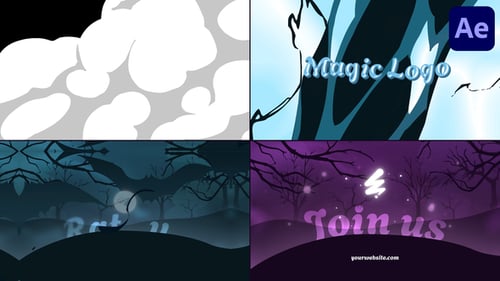 Download Halloween Fantasy Logo for After Effects After Effect Template