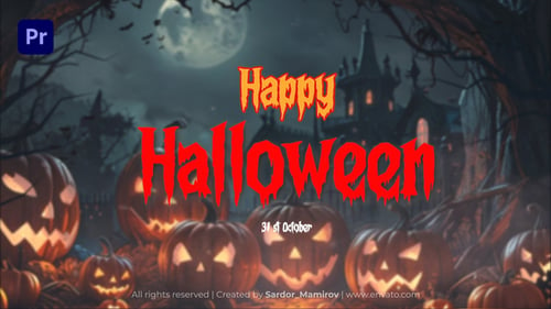 Download Halloween Intro | Happy Halloween 2024 MOGRT Premiere Pro Template