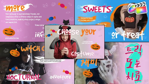 Download Halloween Kids Typography for FCPX Apple Motion Template