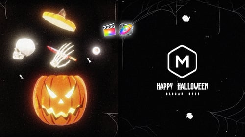 Download Halloween Retro Logo Apple Motion Template