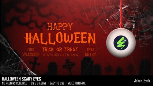 Download Halloween Scary Eyes After Effect Template