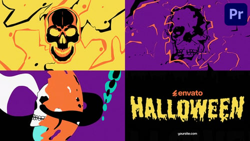 Download Halloween Skull Opener for Premiere Pro Premiere Pro Template