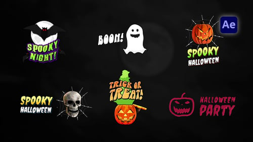 Download Halloween Spooky Titles Pack After Effects Template