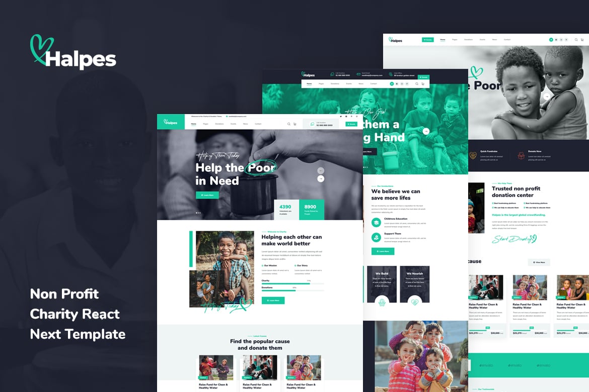 Download Halpes - Non Profit Charity React Next Template