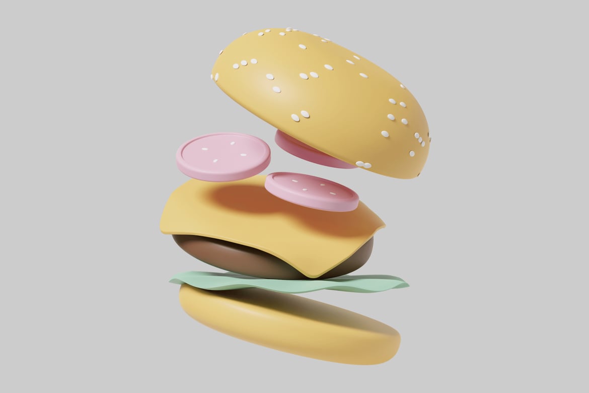 Download Hamburger 3D Model