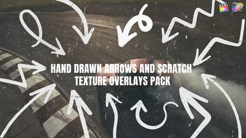 Download Hand Drawn Arrows and Scratch Overlays Pack | FCPX Apple Motion Template