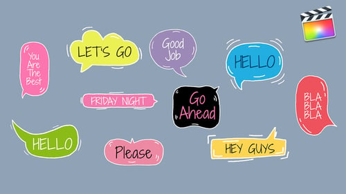 Download Hand Drawn Speech Bubble | FCP Apple Motion Template