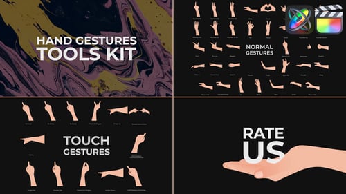 Download Hand Gestures Tools Kit for FCPX Apple Motion Template