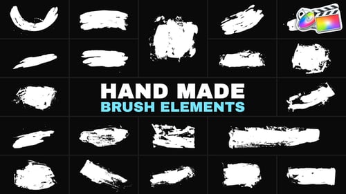 Download Hand Made Brush Elements | FCPX Apple Motion Template