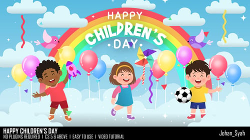 Download Happy Childrens Day_Intro After Effect Template