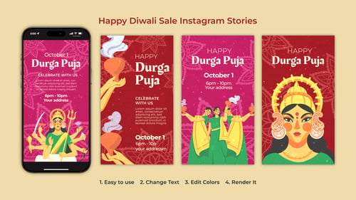 Download Happy Durga Puja Instagram Stories