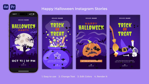 Download Happy Halloween Instagram Stories After Effect Template