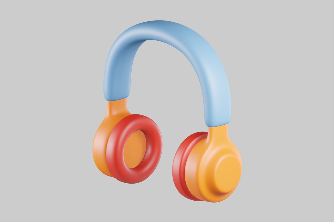 Download Headphones with a distinctive design 3D Model