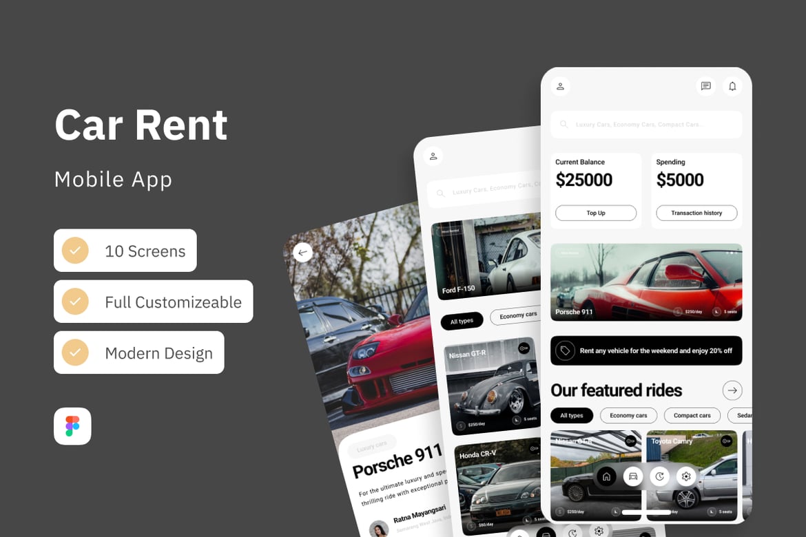 Download Heim - Car Rent App Figma Design