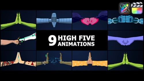 Download High Five Animations for FCPX Apple Motion Template