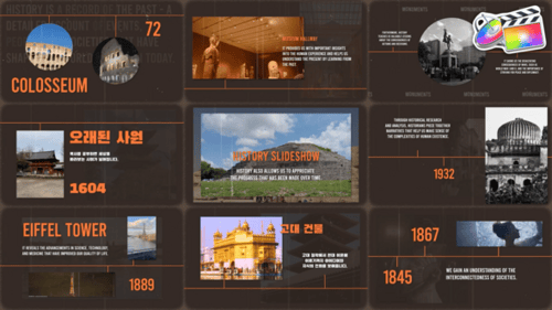 Download History Slideshow for FCPX Apple Motion Template