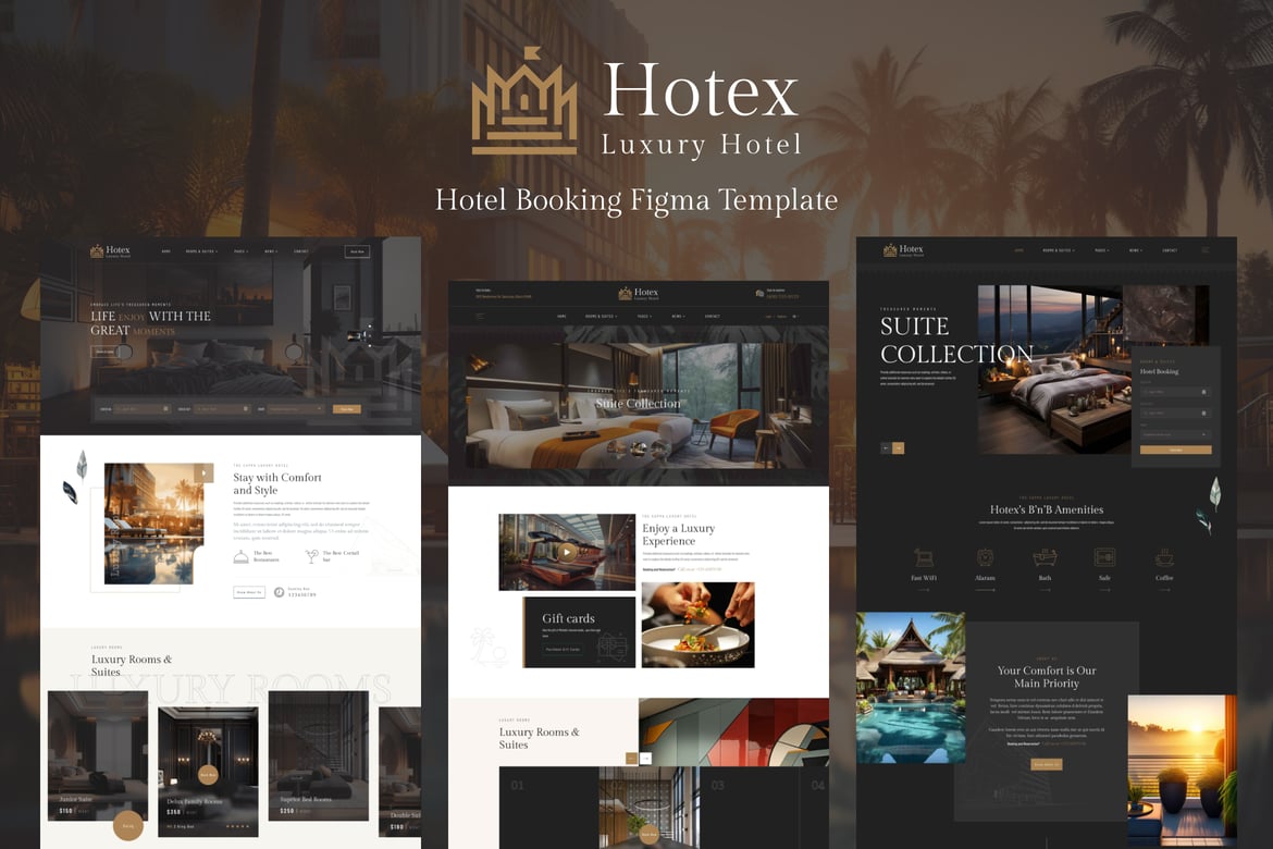 Download Hotex -Hotel Booking Figma Template Figma Design