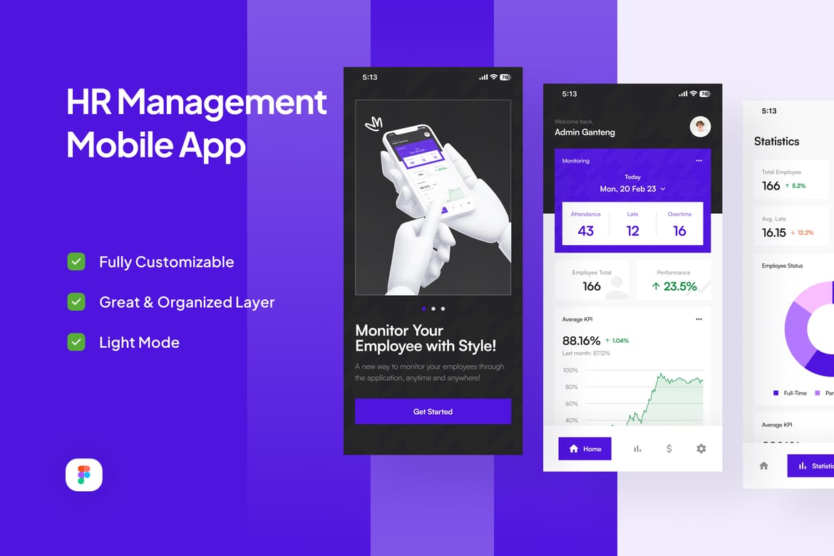 Download HR Management Mobile App - Empki Figma Design