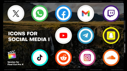 Download Icons for Social Media I | FCPX Apple Motion Template