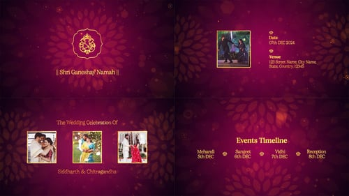 Download Indian Wedding Invitation After Effect Template