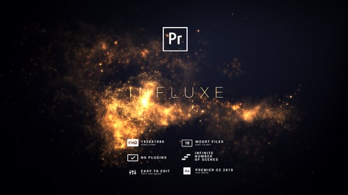 Download Influx | Flow Particles Titles MOGRT Premiere Pro Template