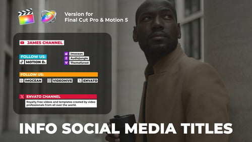 Download Info Social Media Titles | FCPX Apple Motion Template