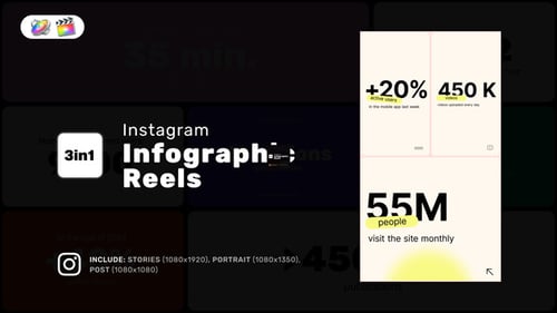 Download Infographic Reels for FCPX Apple Motion Template