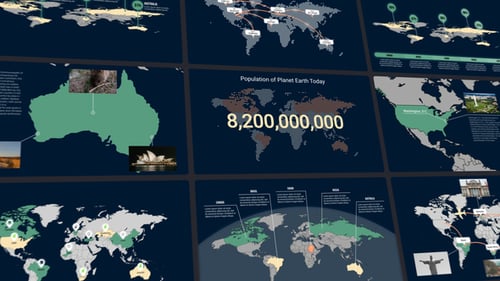 Download Infographics Map After Effect Template