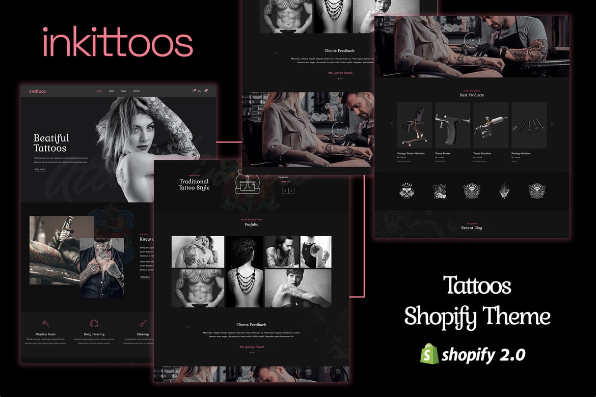 Download inkittoos - Tattoo Shopify Theme